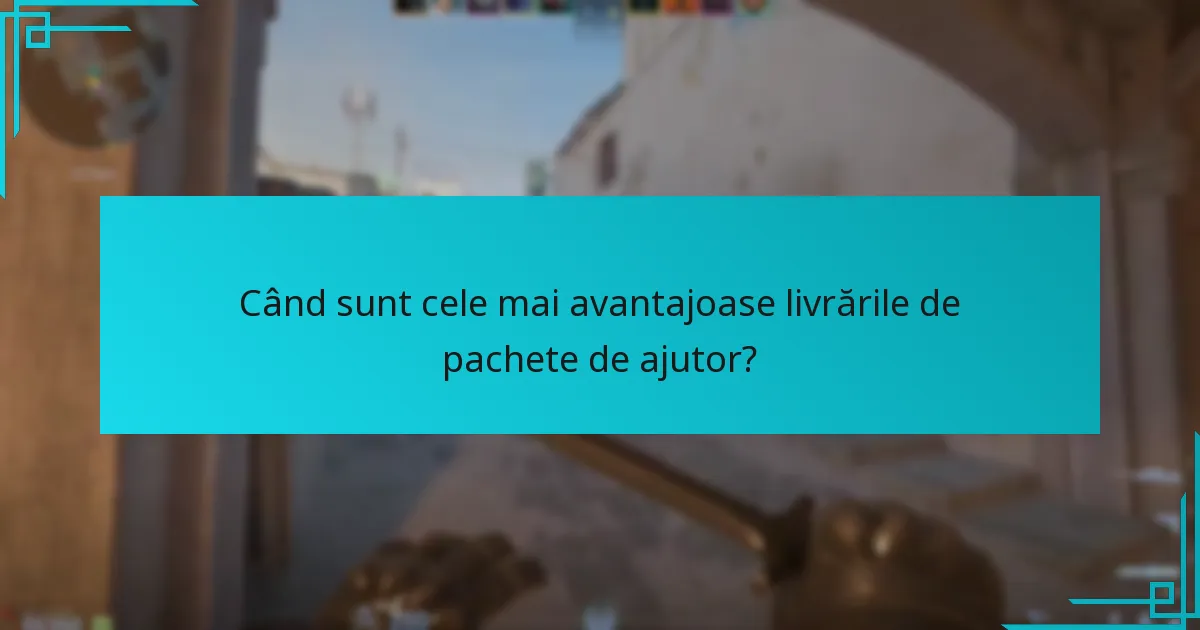 Cum să folosești eficient livrările de pachete de ajutor?
