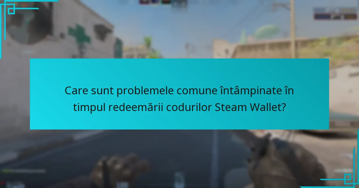 Care sunt problemele comune întâmpinate în timpul redeemării codurilor Steam Wallet?