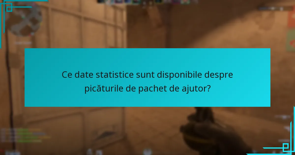 Ce date statistice sunt disponibile despre picăturile de pachet de ajutor?