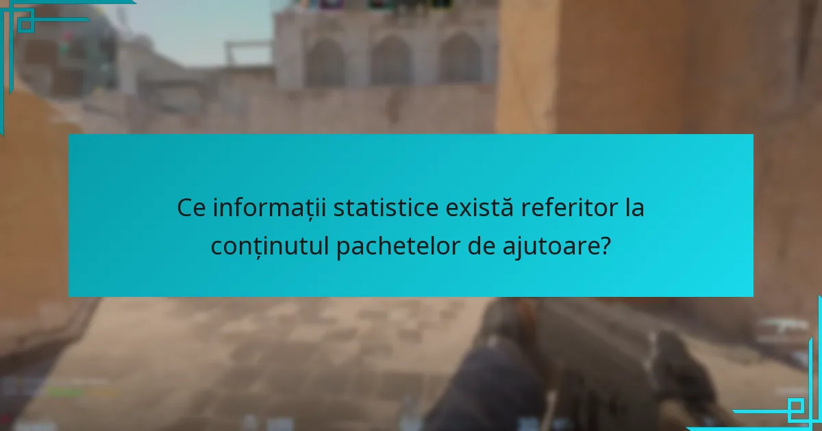 Ce informații statistice există referitor la conținutul pachetelor de ajutoare?