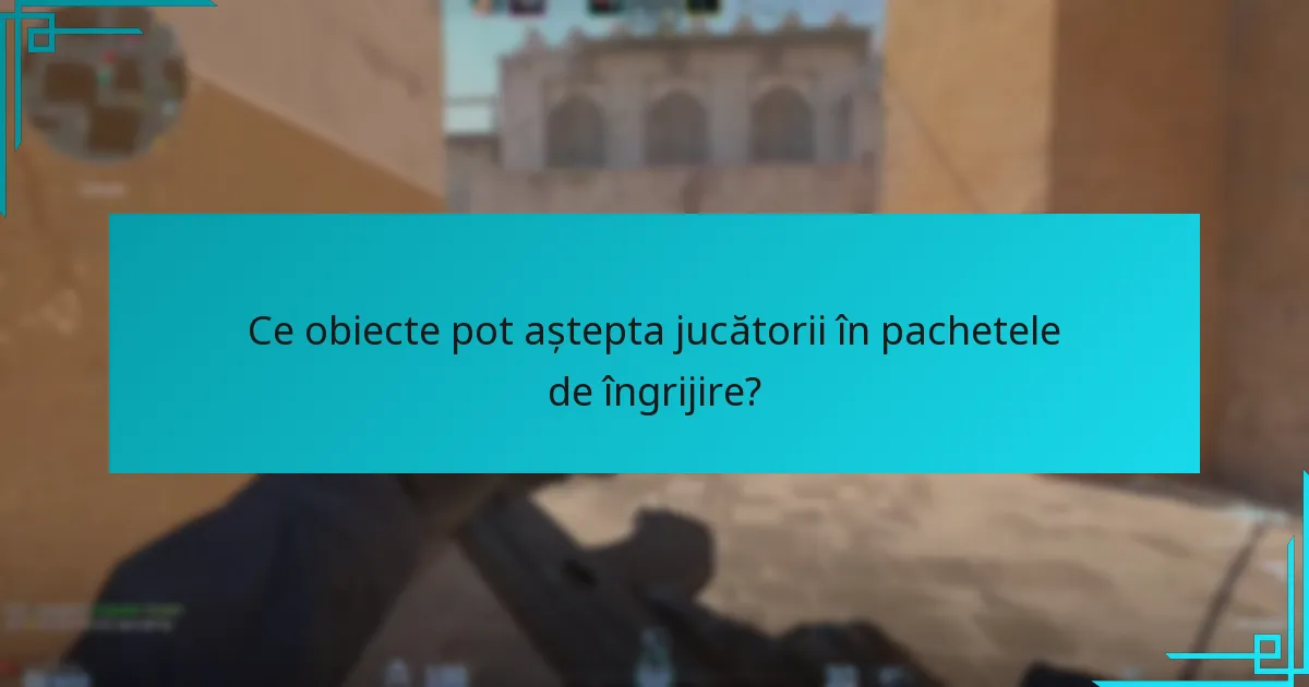 Ce obiecte pot aștepta jucătorii în pachetele de îngrijire?