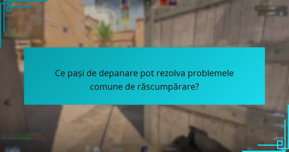 Ce pași de depanare pot rezolva problemele comune de răscumpărare?