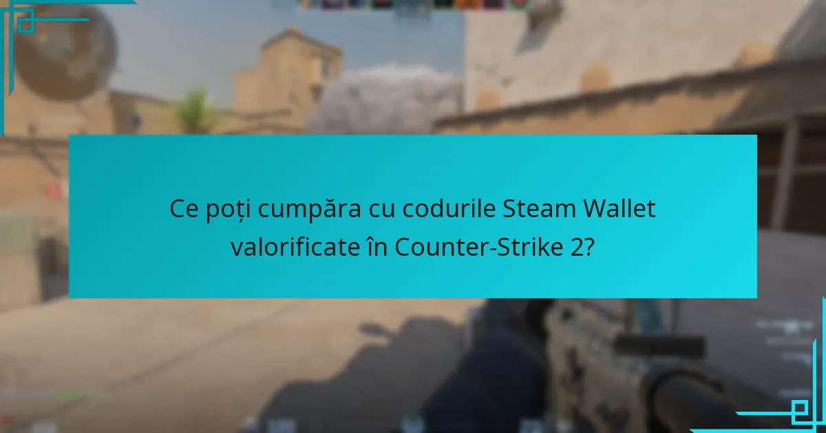Ce poți cumpăra cu codurile Steam Wallet valorificate în Counter-Strike 2?