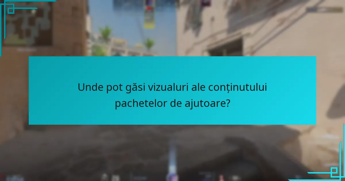 Unde pot găsi vizualuri ale conținutului pachetelor de ajutoare?